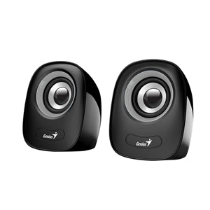 Speakers: Genius SP-Q160 Black USB Powered Mini Speakers - Black/Grey