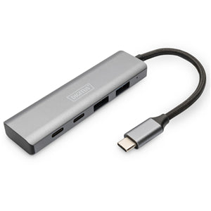 Usb Hubs: DIGITUS USB-C 4 Port HUB, 2x USB A + 2x USB-C