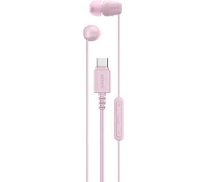 Headset Microphone: Sony IEREX15CB In-Ear USB-C Headphone Pink