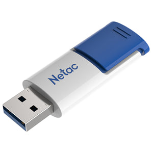 Drives Flash Pen: Netac U182 USB3 Flash Drive 128GB UFD Retractable Blue/White