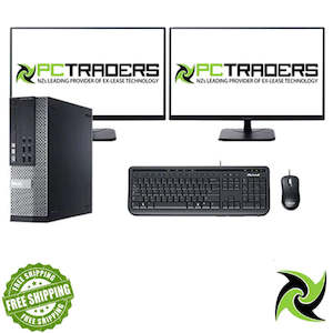 Weekend Specials Pc Traders: PC Screen Combo Dell OptiPlex 9020 Desktop i5 3.60 GHz 8GB RAM 240GB SSD DVDRW Windows 10 Pro 2X 22" Ex lease Monitors Refurbished