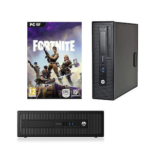 System Bundles: Fortnite Ready! HP Elitedesk 800 G1 Refurbished Desktop PC i5 3.6GHz 16GB RAM 240GB SSD Windows 10 Home NVIDIA GT 730 2GB