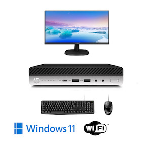 PC Combo Deal HP ProDesk G5 Mini PC i5-9500T 16GB RAM 256GB SSD Windows 11 Pro +22" Monitor