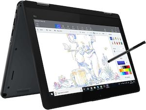 Lenovo Laptops: Lenovo ThinkPad 11e Yoga Gen 6 – Rugged Convertible Touchscreen Laptop i5-8200Y 8GB RAM 128GB SSD 11.6" HD Touch Windows 11 Pro