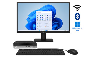 24 Hour Specials: Performance Combo: HP EliteDesk 800 G4 Mini PC i5-8500T 16GB RAM 512GB SSD Win 11 Pro + 24" Screen