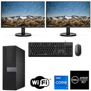Dual Screen Setup Dell OptiPlex 7050 SFF PC i7 Turbo 4.0GHZ 16GB RAM 256GB SSD W&hellip;