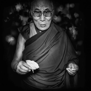 Tenzin Gyatso His Holiness The 14th Dalai Lama Lightbox - Peace In 10,000 Hands