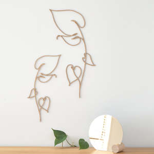 Single Line Leaves: Single Line Kawakawa