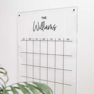 Personalised: Dry Erase Calendar