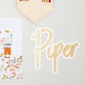 Backed Name Sign – Various Colours