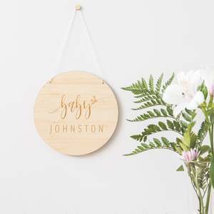 Children: Baby Announcement Wall Hanging