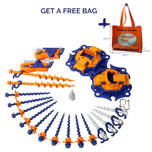 All: Lightweight Roll-Out Awning Bundle (PB27LW) • with Fix&Go Anchorplate XL