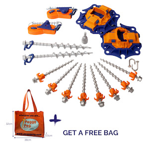 Heavy Duty Roll-Out Awning Bundle (PB27HD) • with Fix&Go Anchor plate XL