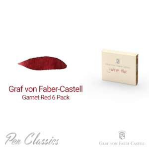 Cartridges For Faber Castell And Graf Von Faber Castell Pens: Graf von Faber-Castell Garnet Red Cartridge 6 Pack