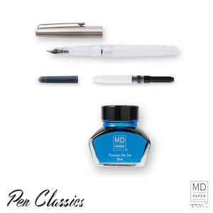 Midori MD Fountain Pen and Ink Set Limited Edition - Blue
