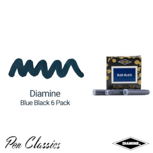 Diamine Blue Black Cartridge 6 Pack