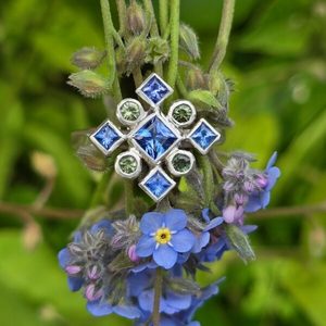 Delphi Ring. blue Ceylon sapphires and unheated green Australian sapphires set i&hellip;