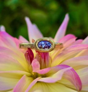 Empress ring. pink imperial topaz with pink sapphires. Silver and 24ct gold. Siz&hellip;