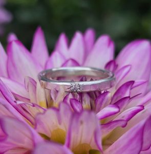 Products: You little star ring, sterling silver and diamond. Size L - Penelope Barnhill Jewellery