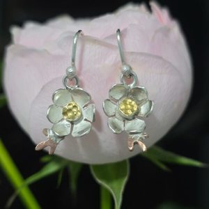 Products: Bloom earrings. silver, 24ct gold and copper. One pair only. - Penelope Barnhill Jewellery