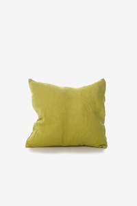 chartreuse linen small cushion - seconds
