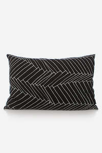 Ikigai Small Cushions: black thatch pillowslip - last one!