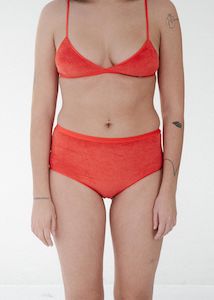 Baserange Highwaist Bell Pants (Mino Red)