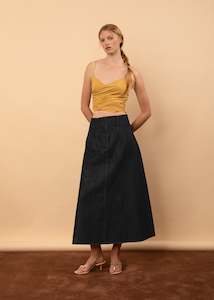 Denim: Mazar Skirt (Indigo Denim)