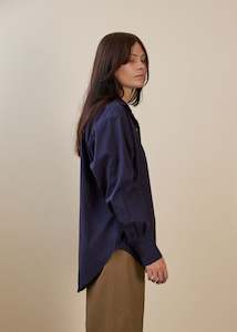 Maryse Shirt (Oxford Plum Stripe)