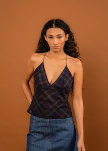 Roberta Singlet (Midnight Forest Tartan)