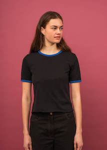 Gracie Tee (Black & Cobalt)