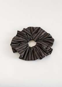 Full Price: Cotton Scrunchie (Charcoal Stripe)
