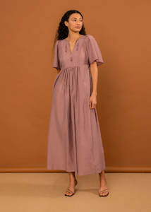 Last Ones: Mazzy Dress (Pink Brown Gingham)