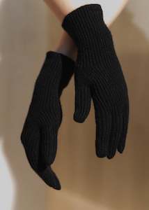 Baserange Ribbed Gloves (Black)