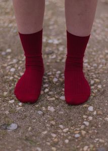 Baserange Overankle Socks (Pair Red)