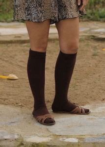 Baserange Overknee Socks (Orta Brown)