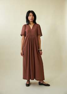 Full Price: Mazzy Dress (Fig & Cinnamon Stripe)