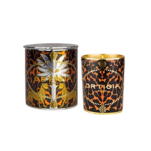 Products: Ortigia Sicilia – Ambra Nera Decorated Candle Small - Peonies of Martinborough