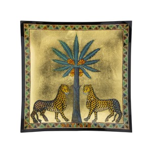 Products: Ortigia Sicilia - Glass Plate Square - Peonies of Martinborough