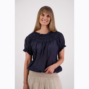 Products: Brairwood - Sally Ink Ramie Top - Peonies of Martinborough