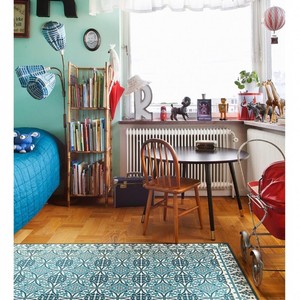 Products: Beija Flor - Barcelona Blue Mat - Peonies of Martinborough