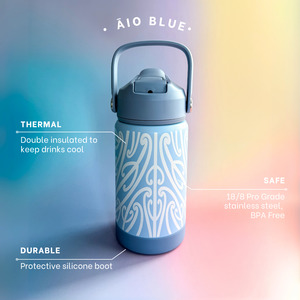 Drink Bottles: Āio Blue Stainless Steel Kids Drink Bottle