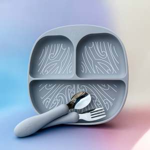 Plates: Silicone Suction Plate Marama (No cutlery)