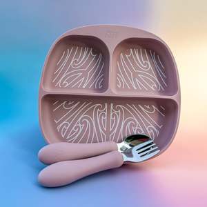 Plates: Silicone Suction Plate Māwhero (No cutlery)