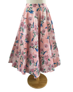 PINK ROSE & HUMMINGBIRD SKIRT | 10