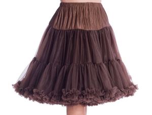 Petticoats: BROWN DOUBLE PETTICOAT