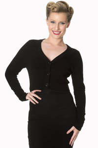 BLACK L/S CARDIGAN