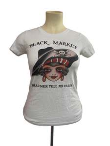 Sale: BLACK MARKET ART PIRATE T.SHIRT SZ L/14