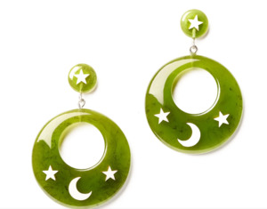 Halloween: Zombie green earrings