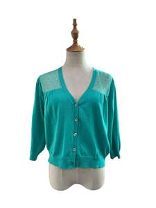 Sz 18: CITY CHIC TEAL BLUE CARDIGAN SZ M